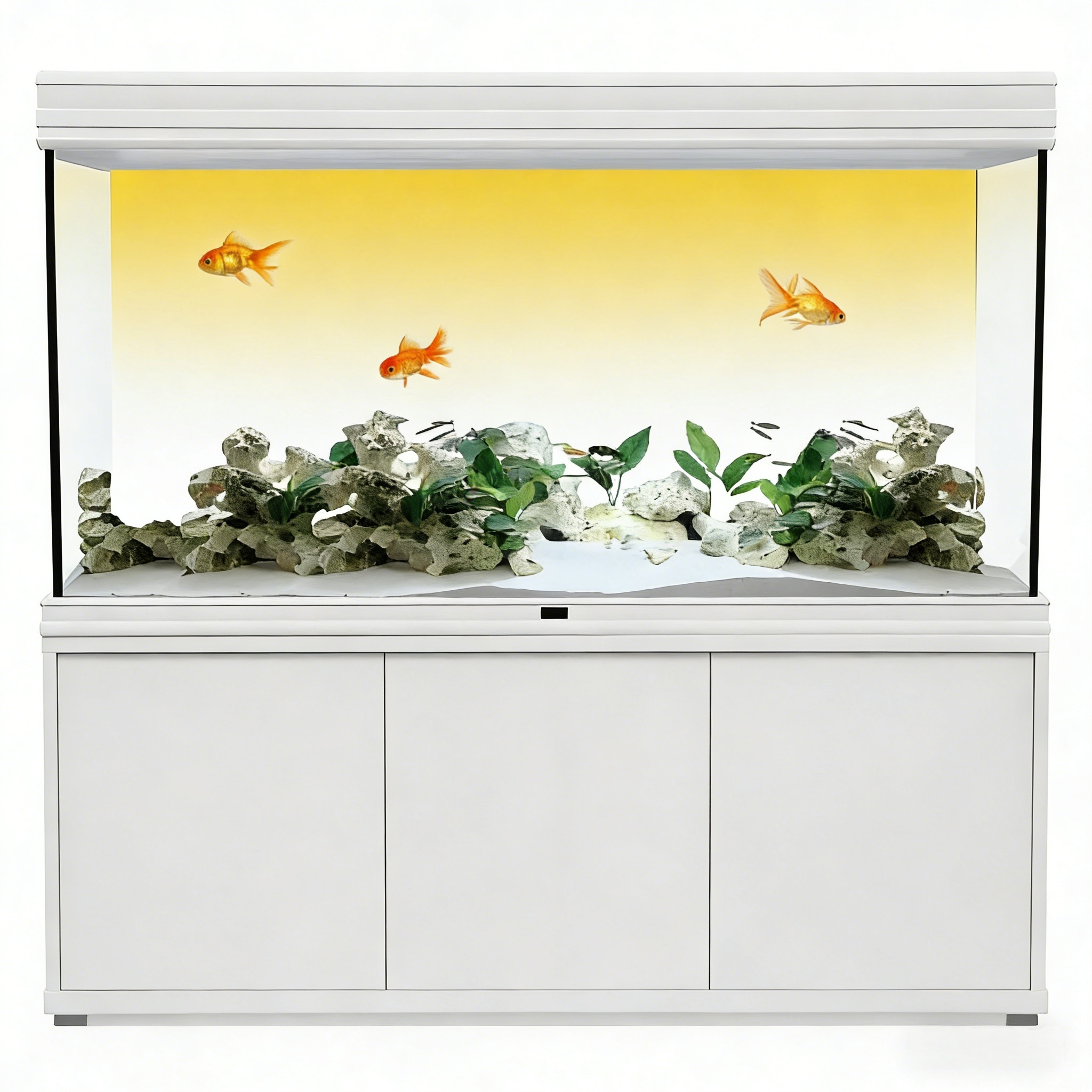 Aquarium Fish Yellow - Yellow and white gradient，Fish tank background