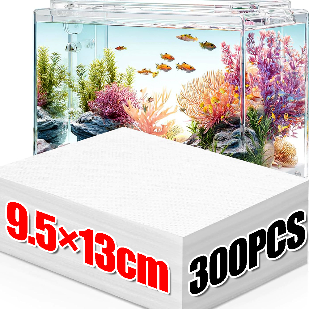 Aquarium Fish Yellow - 50/300pcs Aquarium Filter Sheets Fish Tank