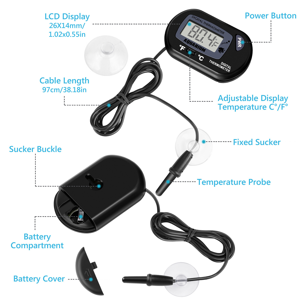 ST-3 Waterproof Digital Aquari - Aquarium Fish Yellow And Black reseña y precio