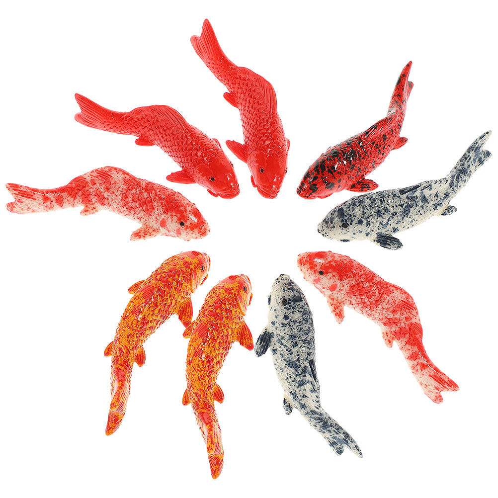 10Pcs Mini Koi Fish Decor Vibr - Aquarium Fish Koi reseña y precio