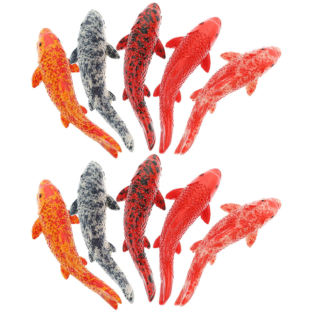 10Pcs Mini Koi Fish Decor Vibr - Aquarium Fish Koi reseña y precio
