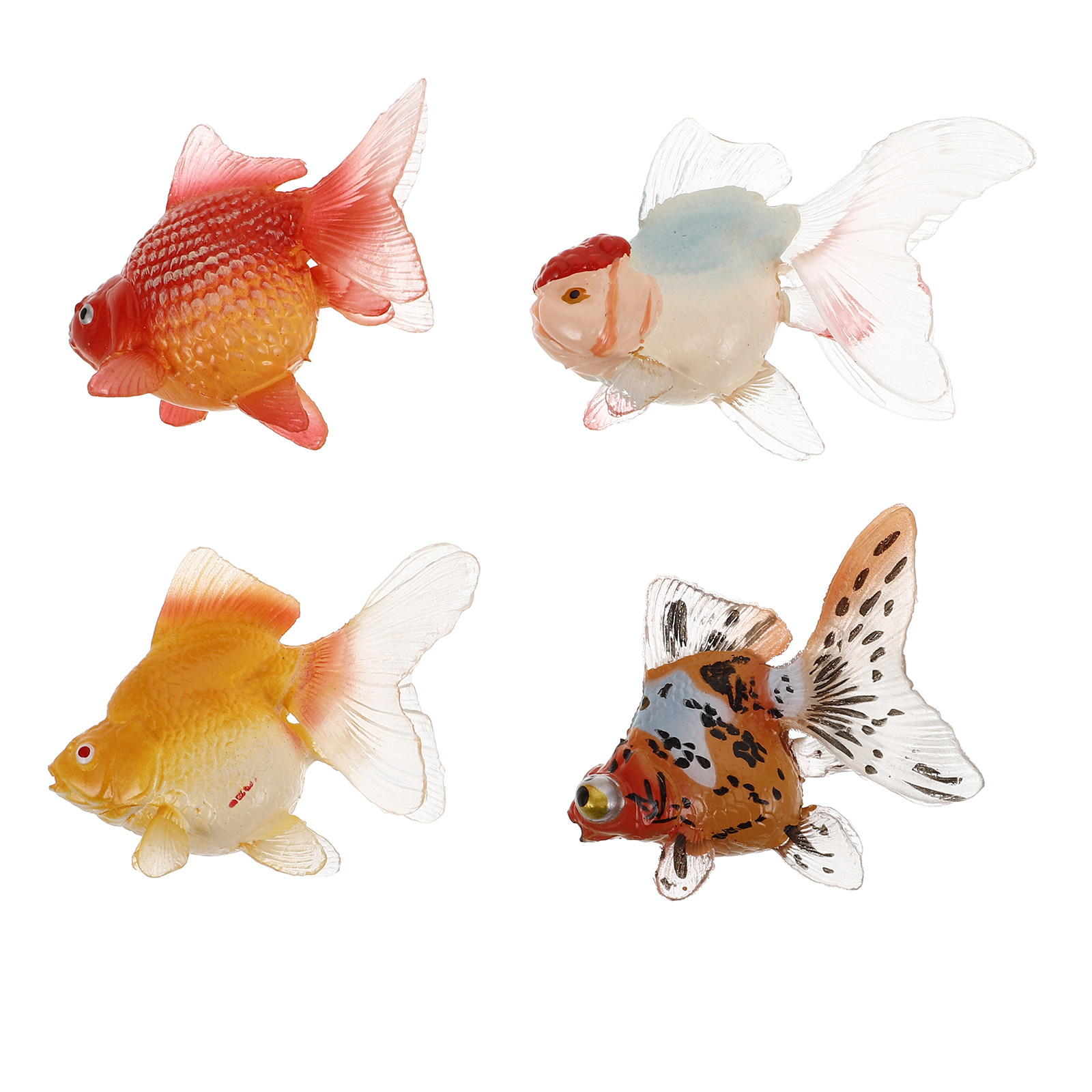4Pcs Realistic Floating Goldfi - Aquarium Fish Koi reseña y precio