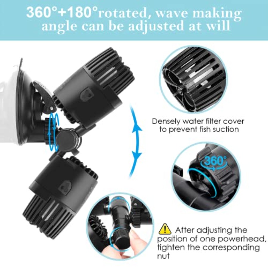 Aquarium Wave Maker8W//20W/25W - Powerhead Circulation Pump reseña y precio