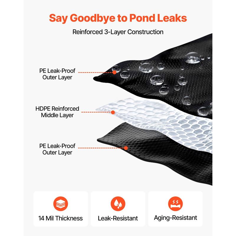 15 x 20 ft Pond Liner, 14 Mil  - Aquarium Fish Koi reseña y precio