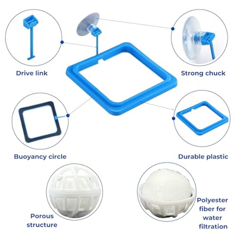 Square Turtle Feeding Ring wit - Aquarium Fish Food reseña y precio