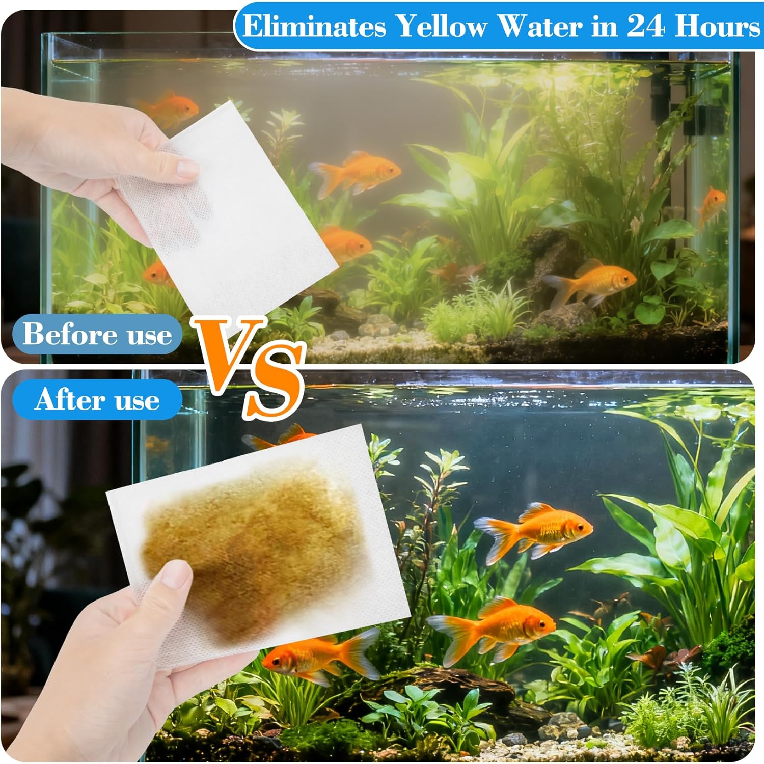 50/300pcs Aquarium Filter Shee - Aquarium Fish Yellow reseña y precio