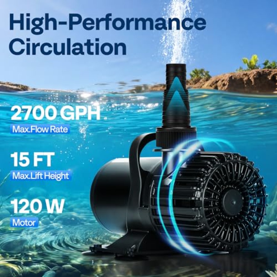 Electric 120W Submersible Wate - Aquarium Fish Koi reseña y precio