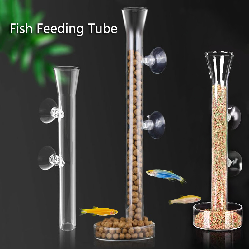 Glass Aquarium Feeder Tube Dis - Aquarium Fish Food reseña y precio