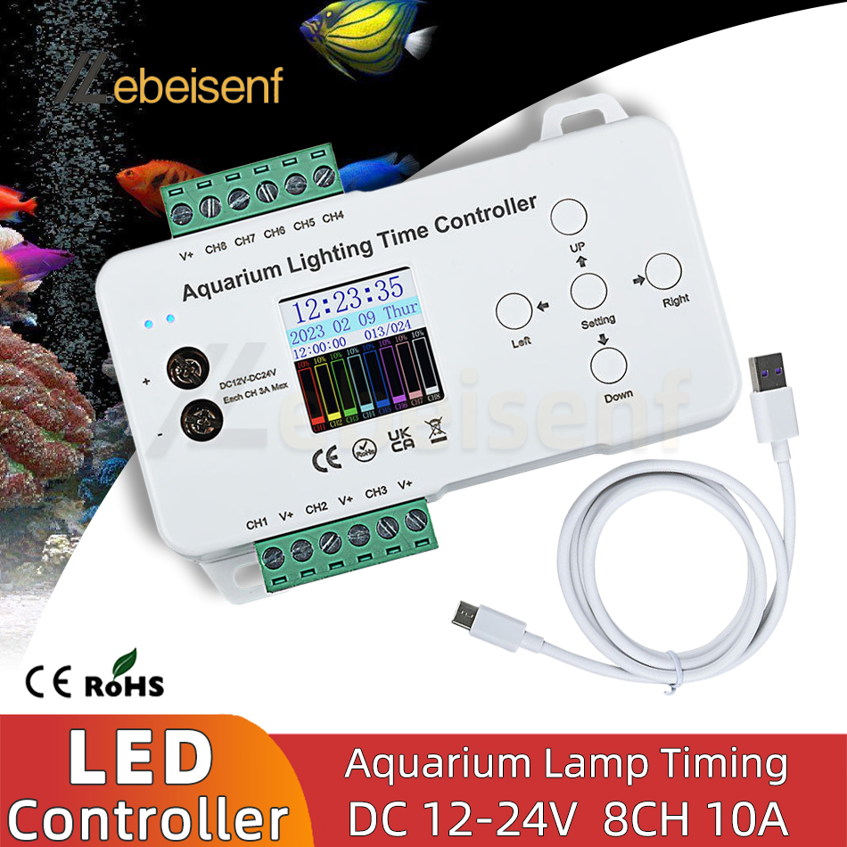 DC 12V 24V 8-Channel Programma - Aquarium Fish Common reseña y precio