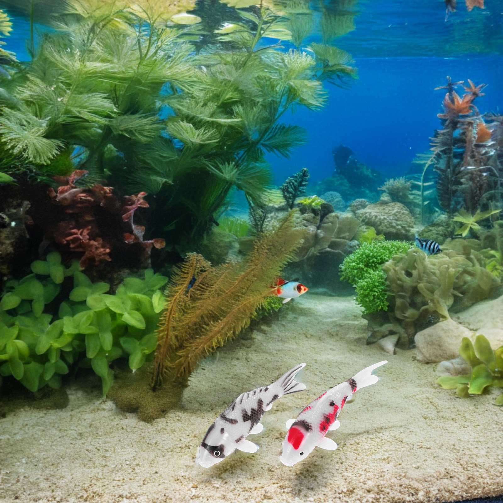 5Pcs Realistic Koi Fish Artifi - Aquarium Fish Koi reseña y precio