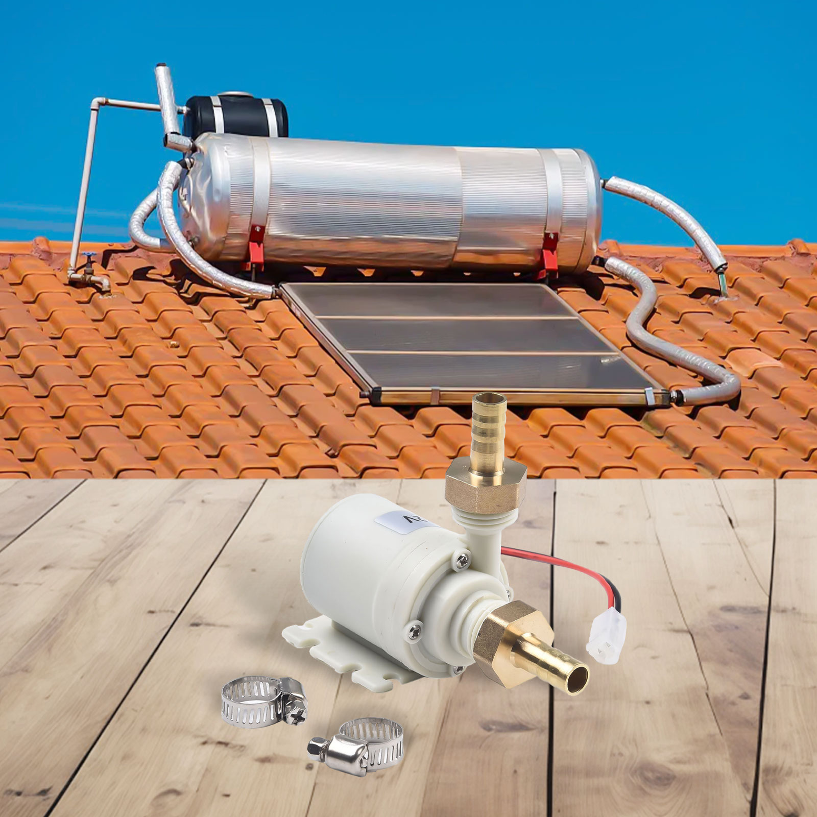 12V DC Solar Water Heater Circ - Powerhead Circulation Pump reseña y precio