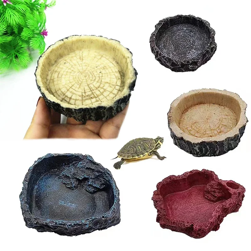 Pet Reptile Feeder Bowl Resin  - Aquarium Fish Food reseña y precio