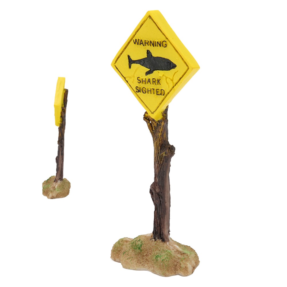 Resin Shark Warning Board Orna - Aquarium Fish Yellow reseña y precio
