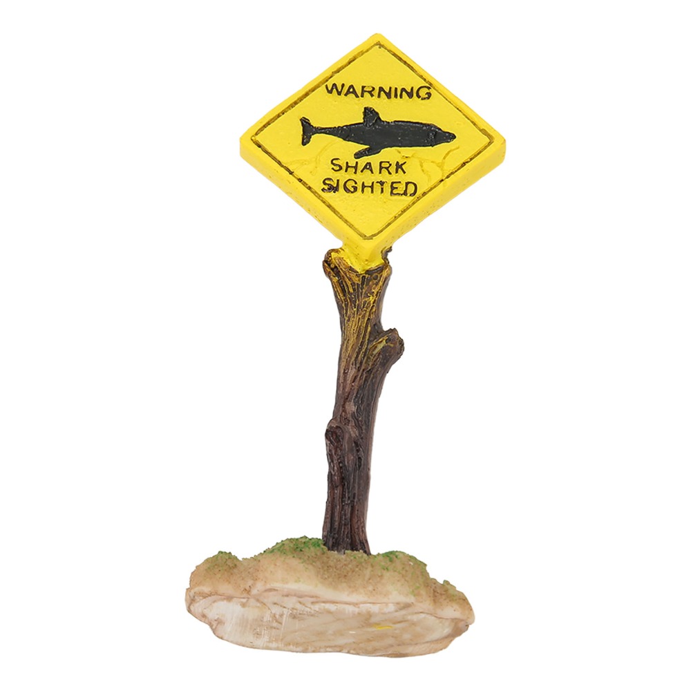 Resin Shark Warning Board Orna - Aquarium Fish Yellow reseña y precio