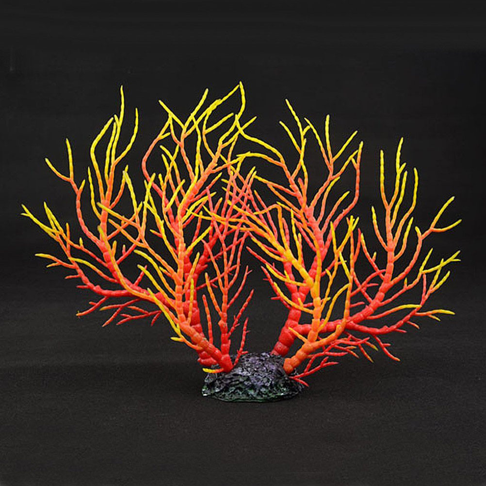 Artificial Coral Fish Tank Orn - Aquarium Fish Yellow reseña y precio