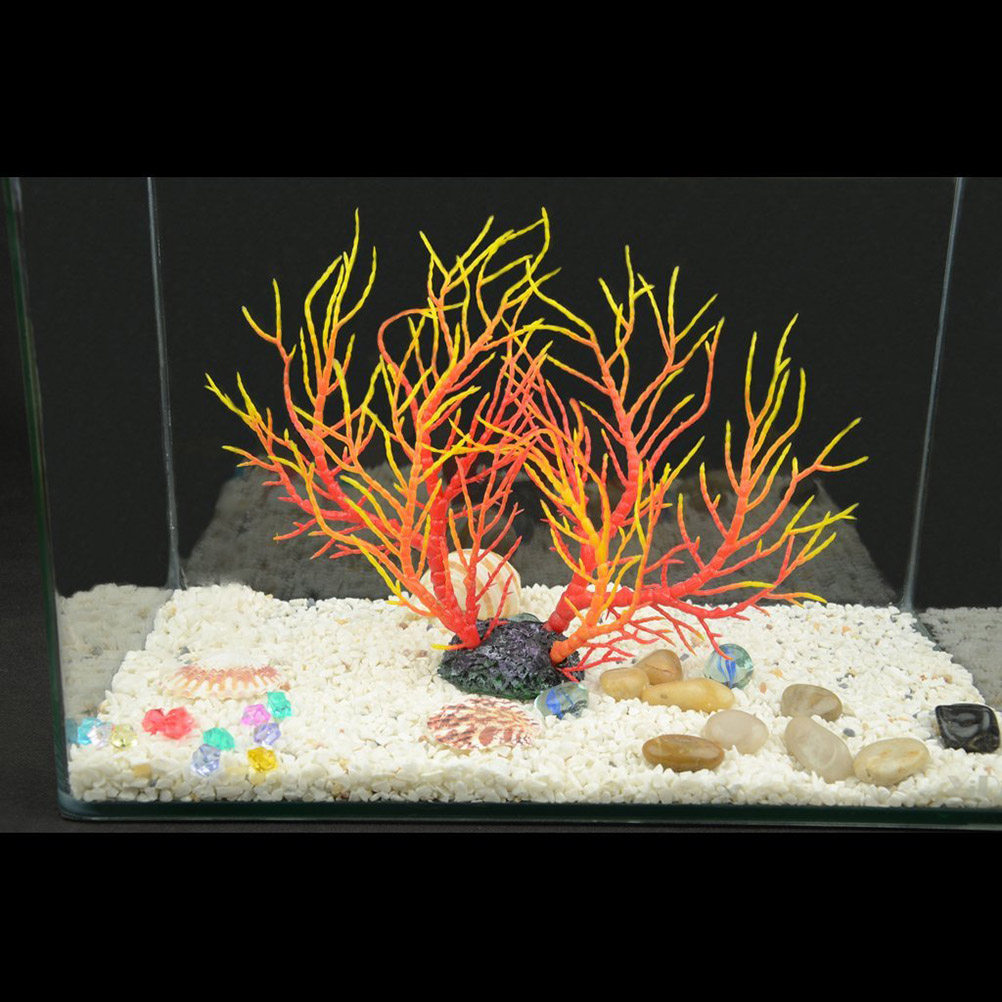 Artificial Coral Fish Tank Orn - Aquarium Fish Yellow reseña y precio