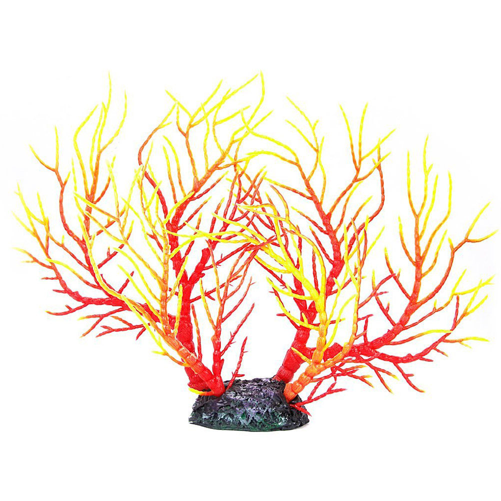 Artificial Coral Fish Tank Orn - Aquarium Fish Yellow reseña y precio