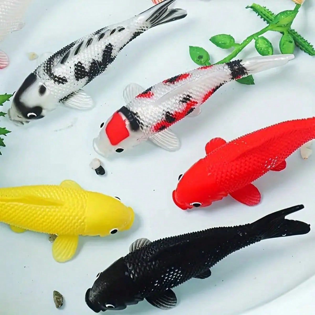 2pcs Colorful Artificial Koi F - Aquarium Fish Yellow reseña y precio