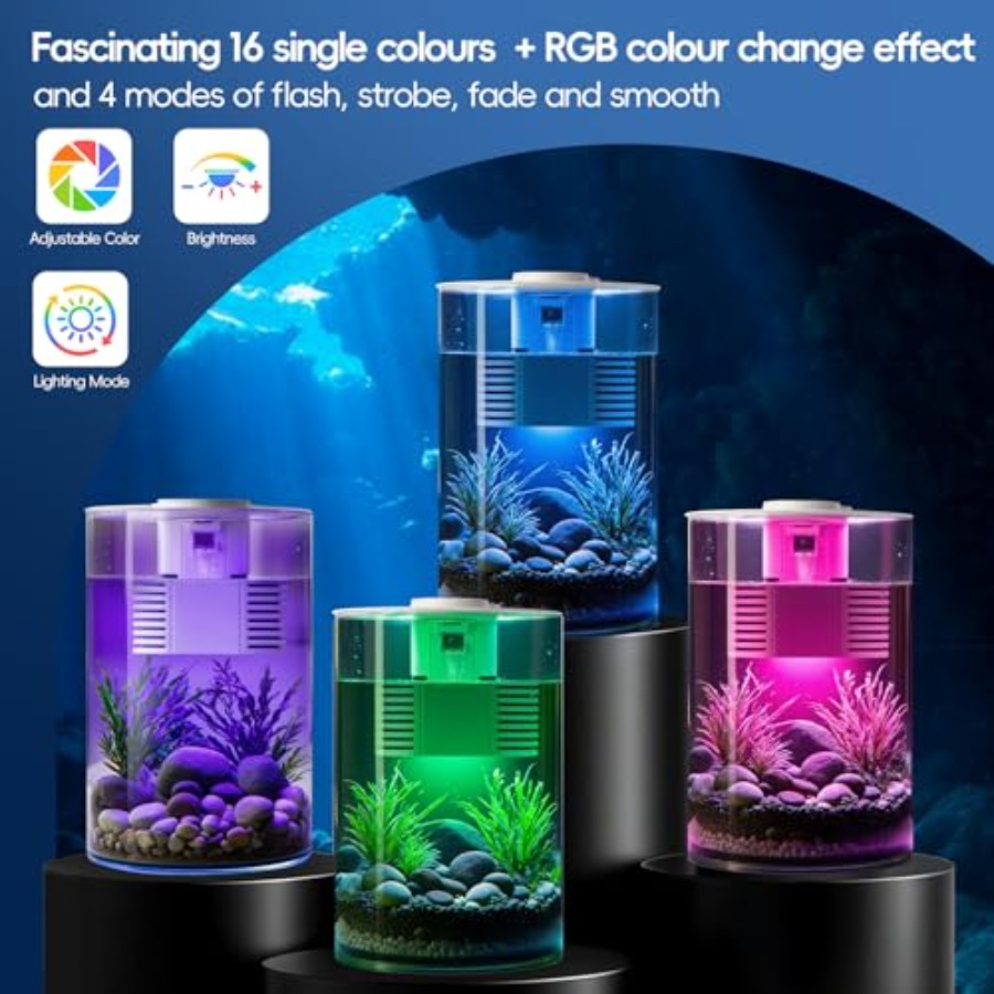 3 Gallon Self Cleaning Fish Ta - Fish Co Aquarium reseña y precio