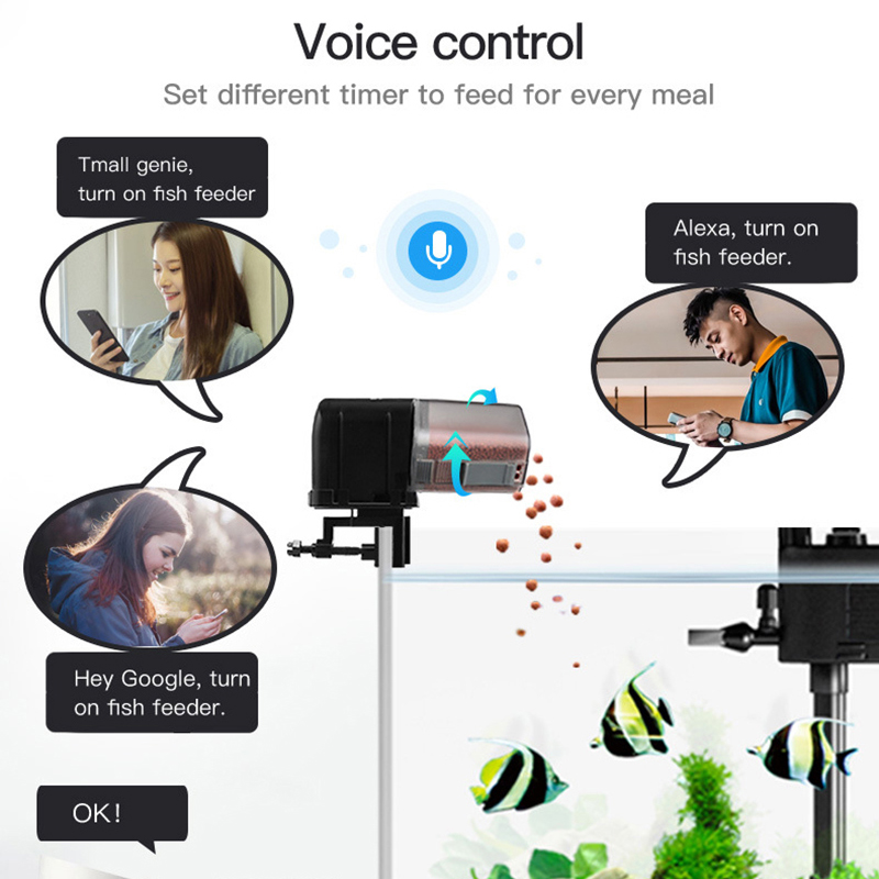 Smart WiFi Fish Feeder Remote  - Aquarium Fish Holiday Food reseña y precio
