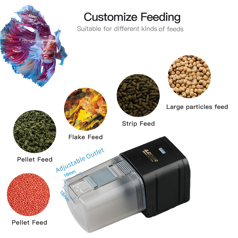 Smart WiFi Fish Feeder Remote  - Aquarium Fish Holiday Food reseña y precio