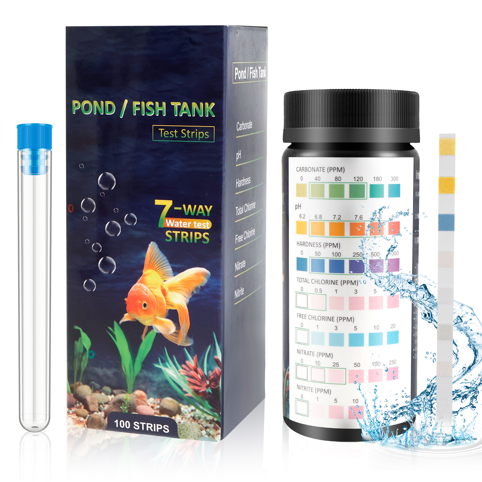 100Pcs 7 in 1 Aquarium Test St - Aquarium Fish Youtube reseña y precio