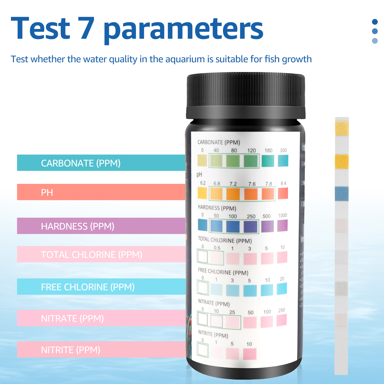 100Pcs 7 in 1 Aquarium Test St - Aquarium Fish Youtube reseña y precio